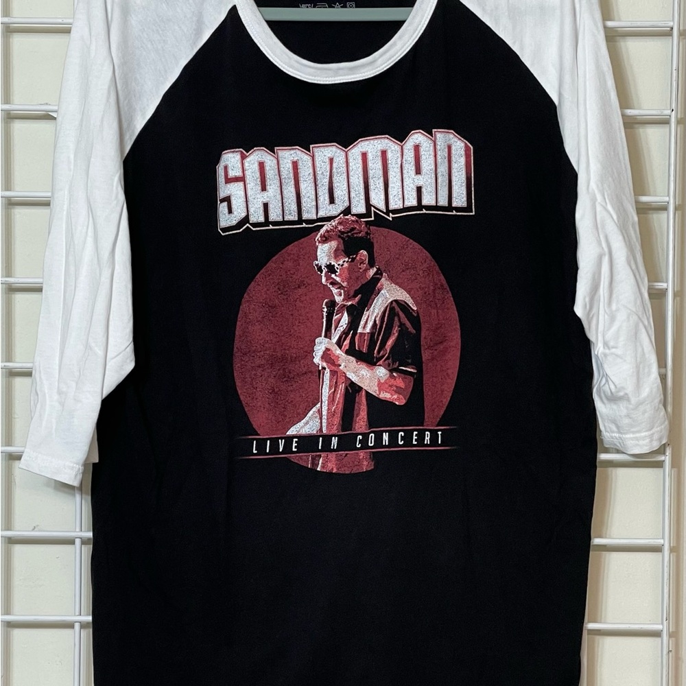 Adam Sandler Sandman Raglan T Shirt Mens XL Live In Concert Small Flaw